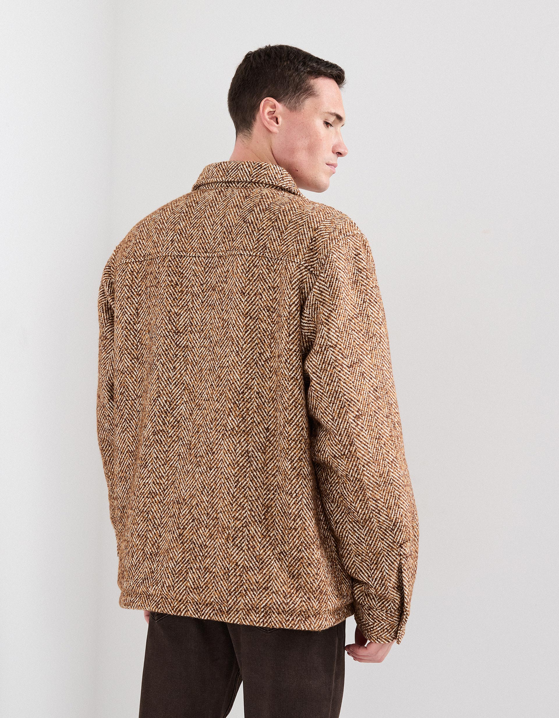 Sobrecamisa, Homem, Bege Escuro