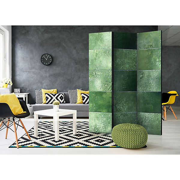 Paravent Puzzle vert pour décoration intérieure moderne 135 x 172 cm Vert
