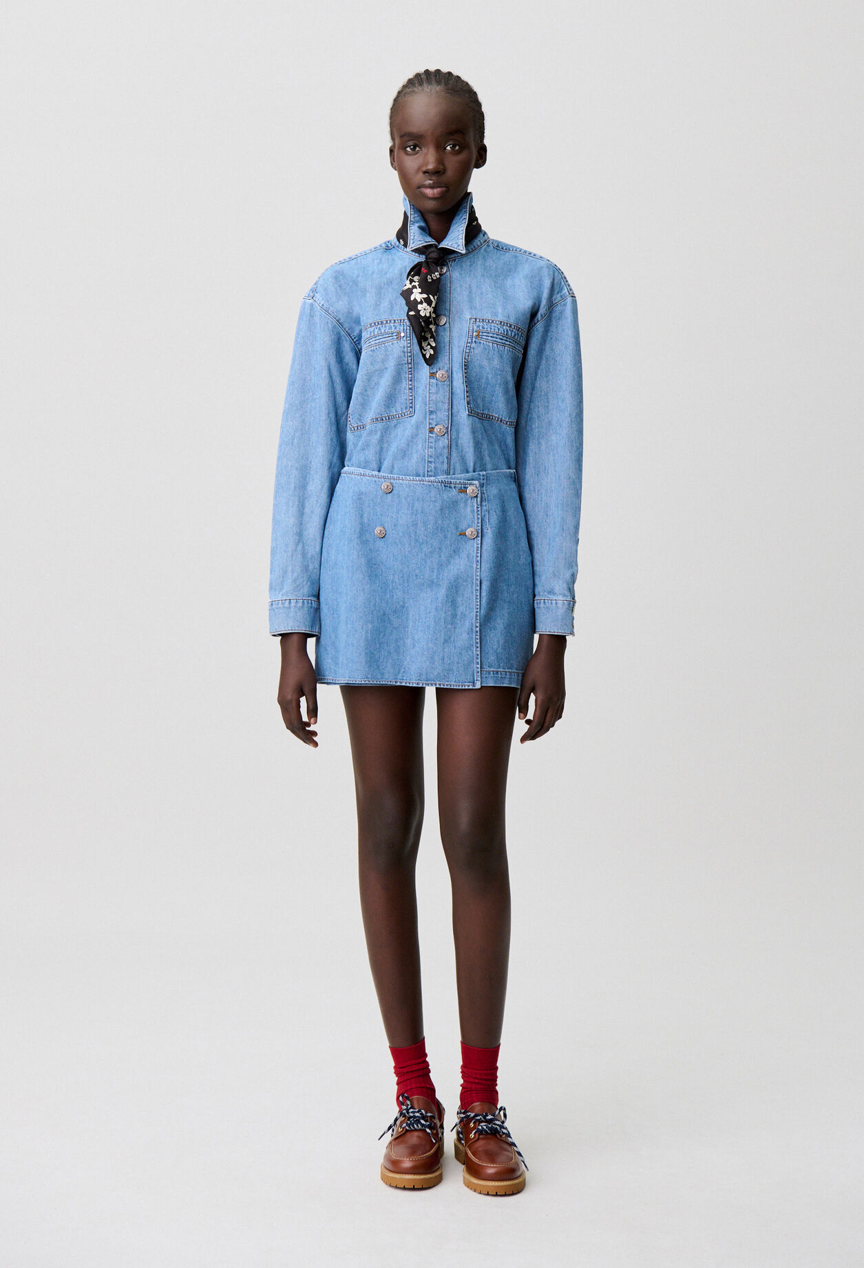 Jupe short denim