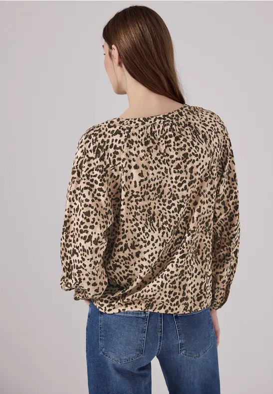 Gemusterte Raglan-Bluse