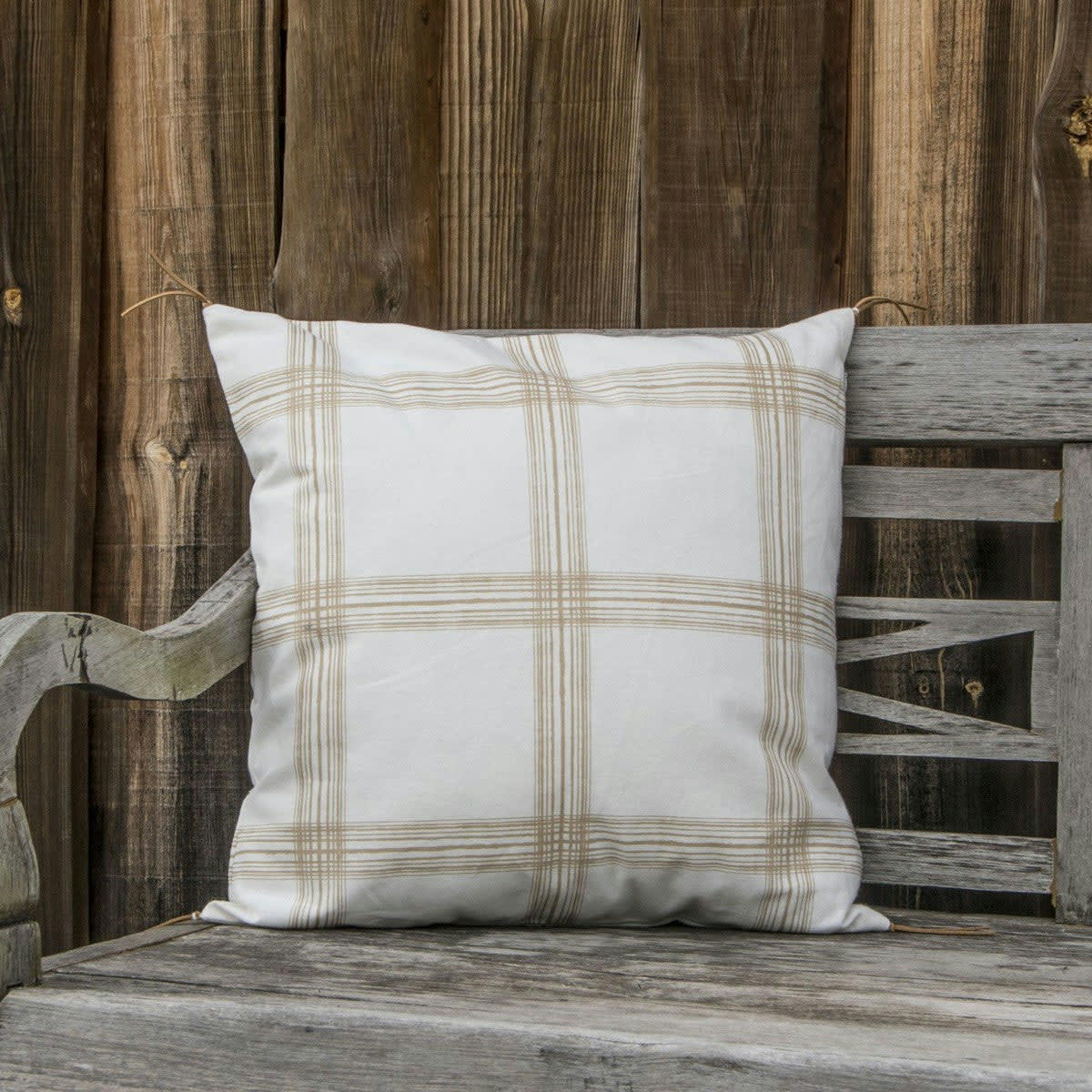 MADRAS - Housse de coussin coton  50x50 sable