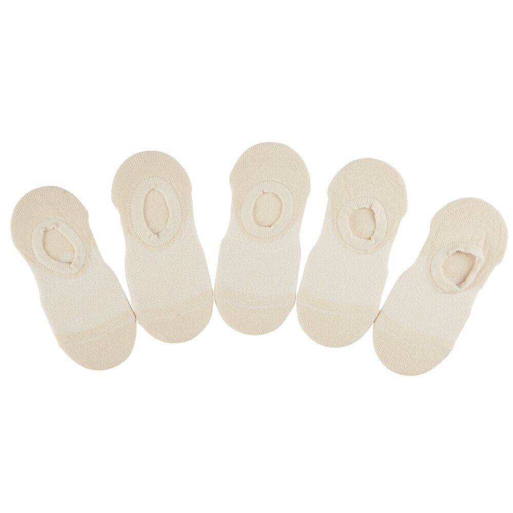 Paires de chaussettes invisible x5 femme beige