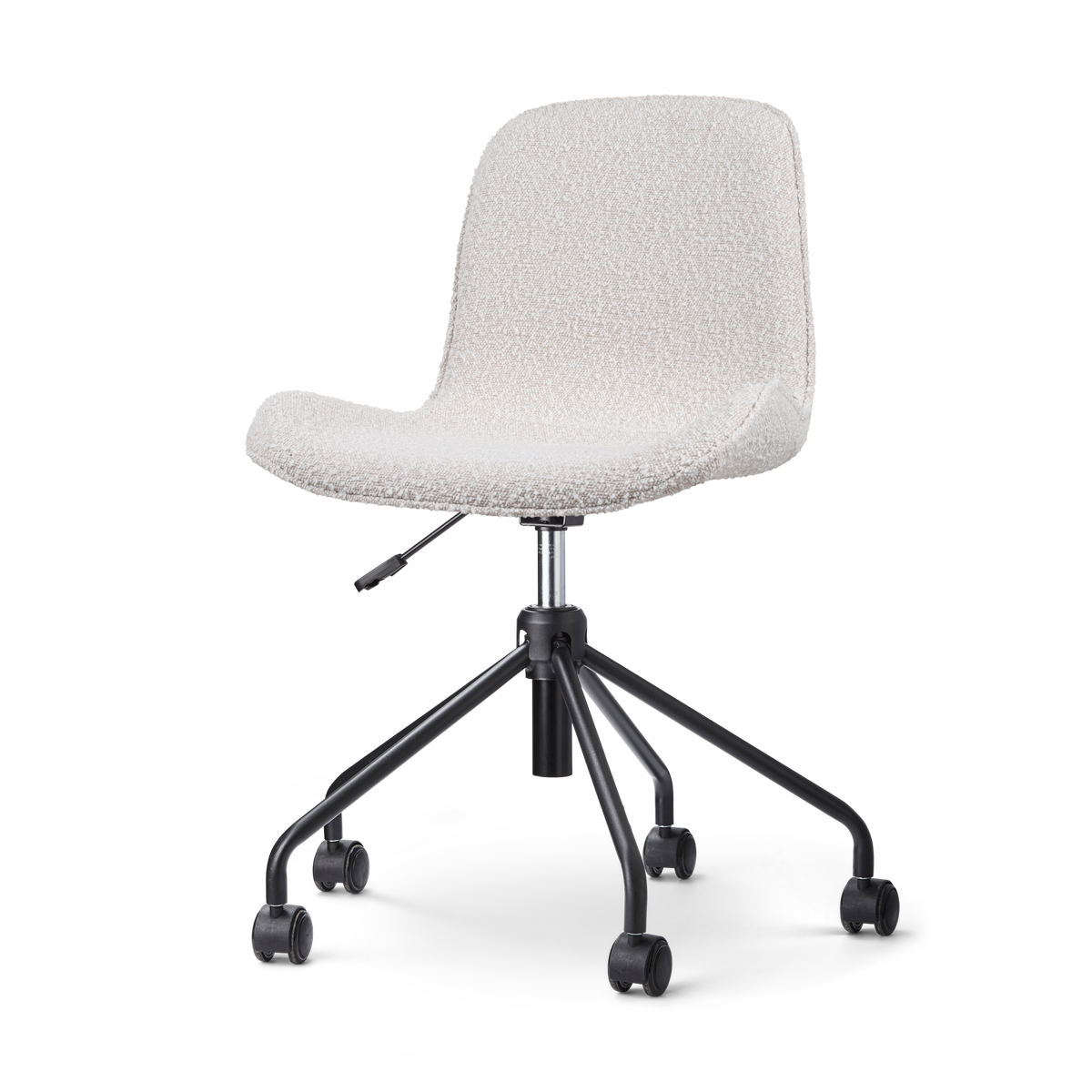 Nolon Nout-Fé Bureaustoel Bouclé Beige - Zwart Onderstel - Stof