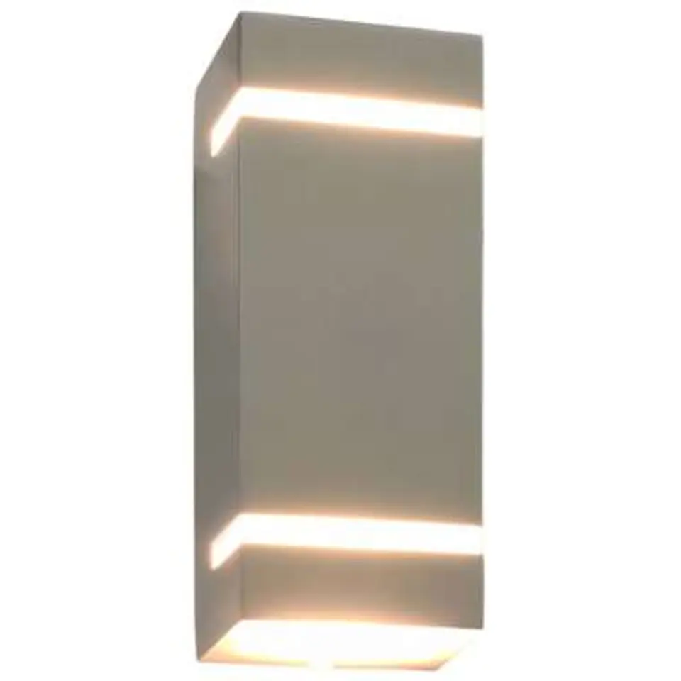 vidaXL - Wandlamp - Zilver - Roestvrij staal - 75 x 95 x 238 mm - 2 stuks