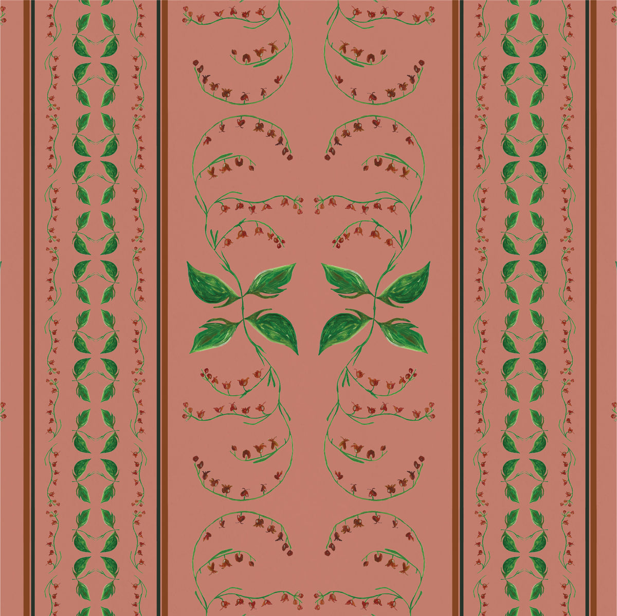 Catchii Behang Floral Vintage rood