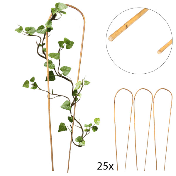 Łuk bambusowy 4iQ Group podpora do roślin 90 cm zestaw 25szt.