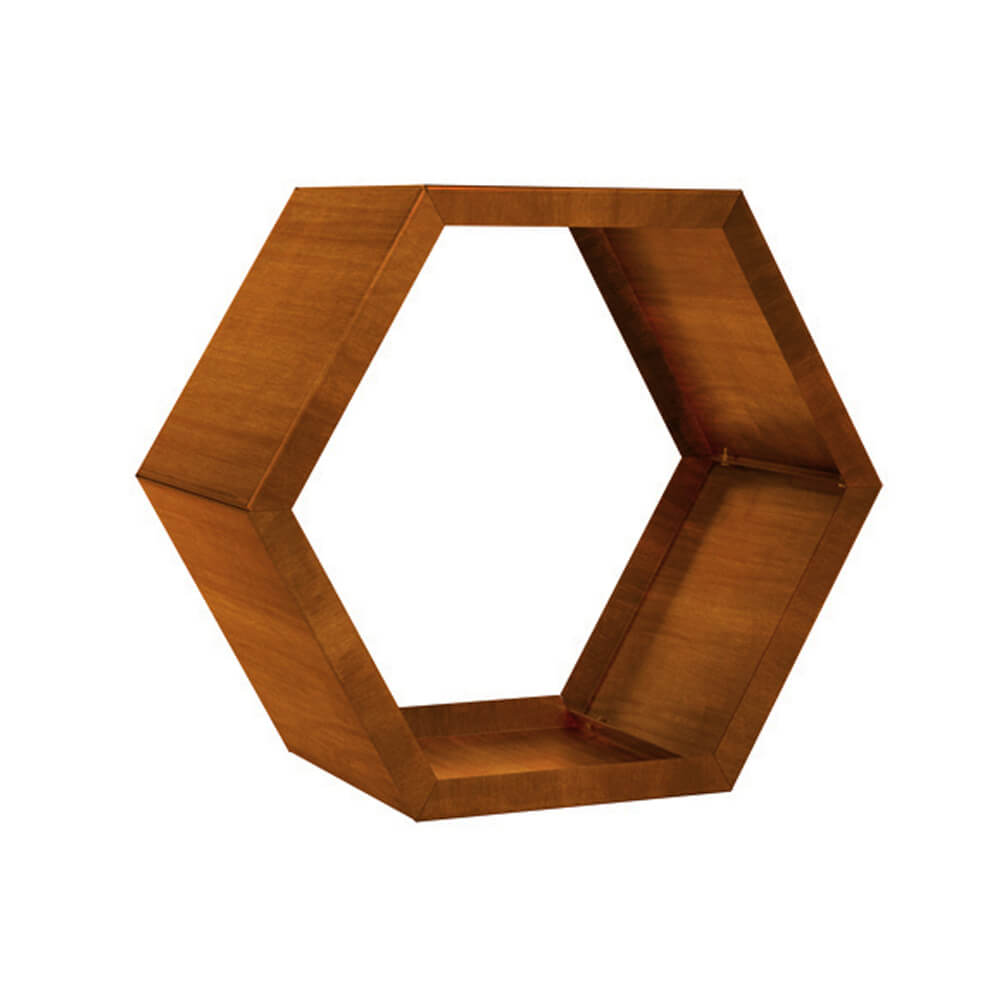 Home Deluxe - ANTARES stalen houten plank - roestvrijstalen look - Made in Germany | Hoeveelheid 1