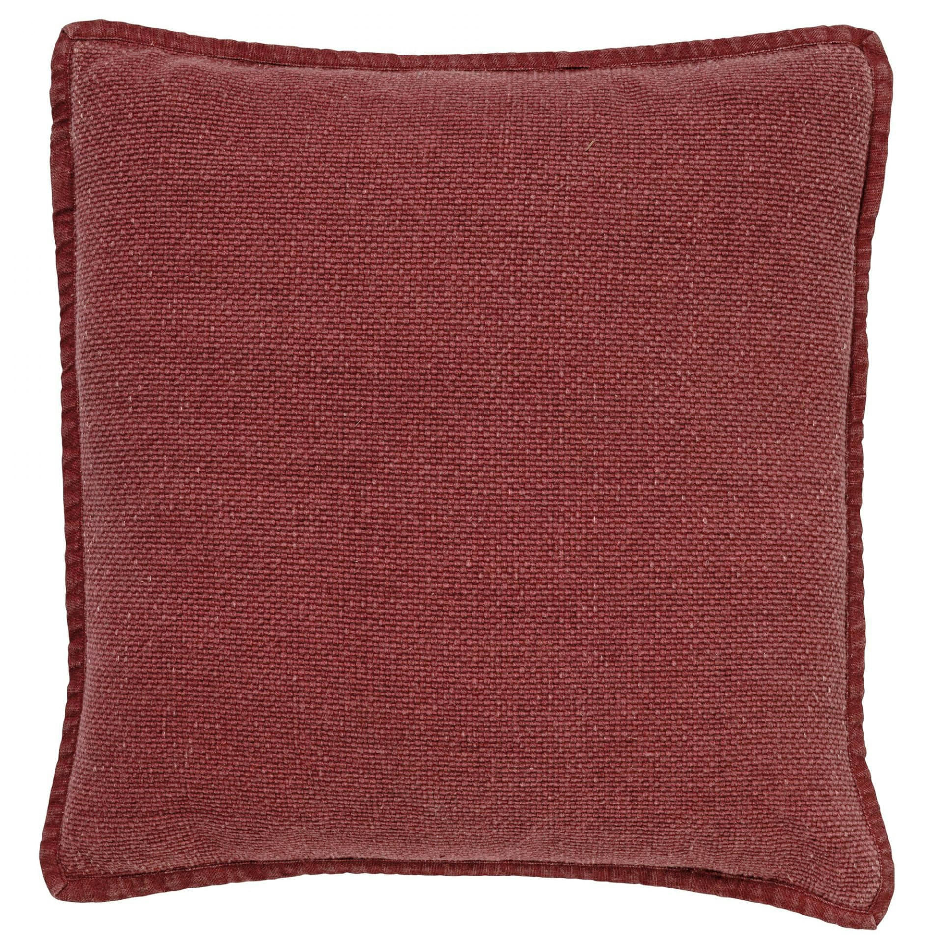 - Housse de coussin rouge en coton-45x45 cm uni