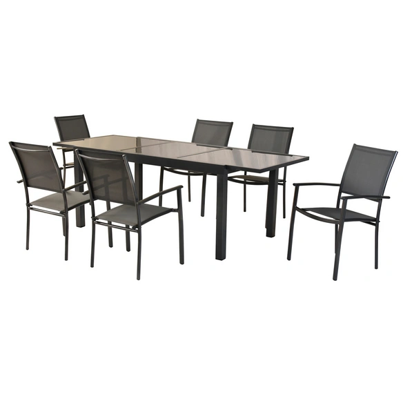 Gartenmöbel-Diningset »Milano«, 7 tlg., 6 Sitzplätze, Aluminium