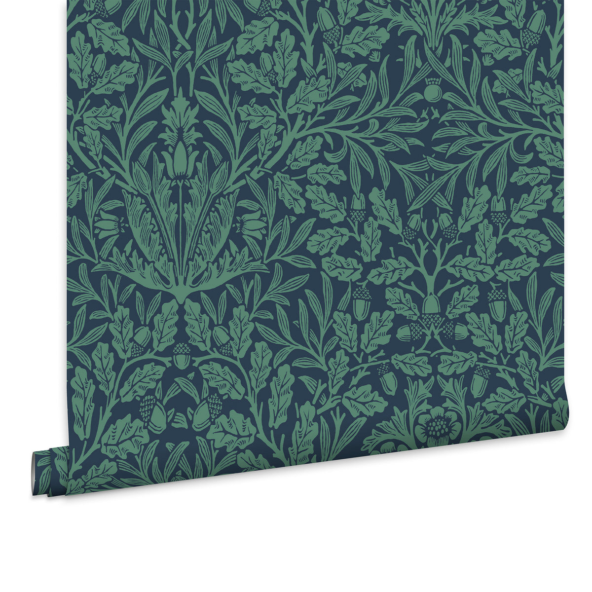 William Morris at Home Vliesbehang - Acorn Heritage Blue - 1000x52