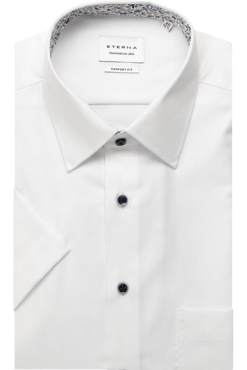 ETERNA Comfort Fit Hemd weiss, Strukturiert