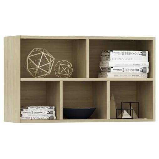 NNEVL Book Cabinet/Sideboard Sonoma Oak 50x25x80 cm Engineered Wood