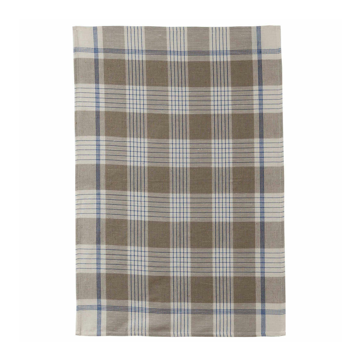 BISTROT - Torchon en lin et coton bleu 55x75