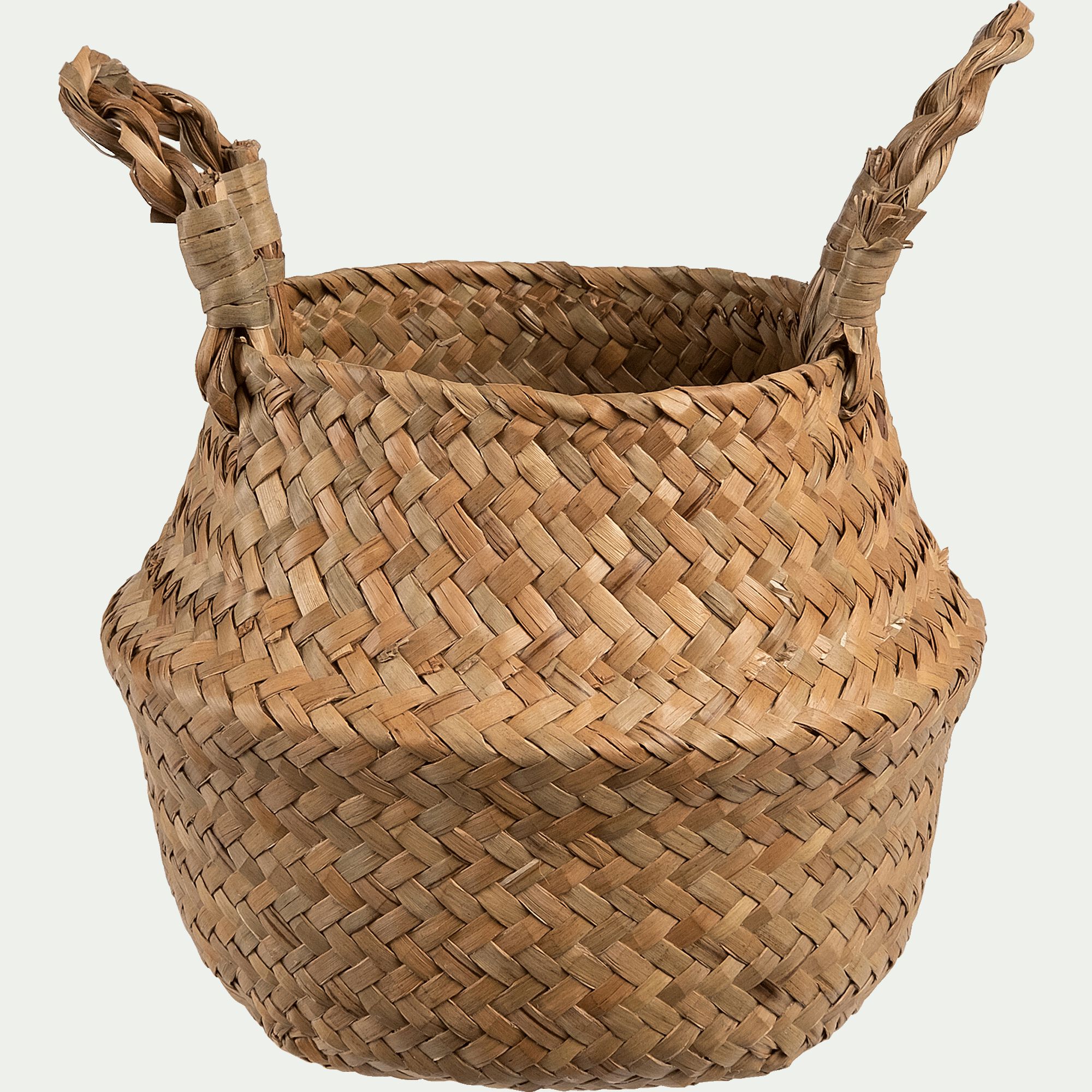 DANA - Panier en jonc de mer - naturel H14,5xD16,5cm