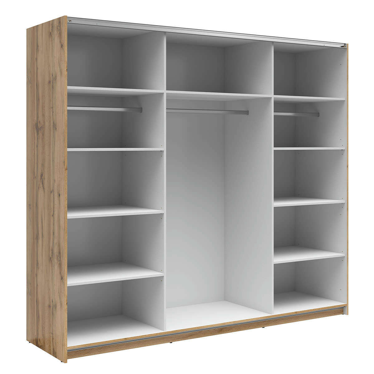 - Armoire 2 portes L220 x H195 cm panneaux agglomérés naturel