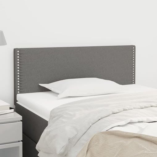 NNEVL Headboard Dark Grey 100x5x78/88 cm Fabric