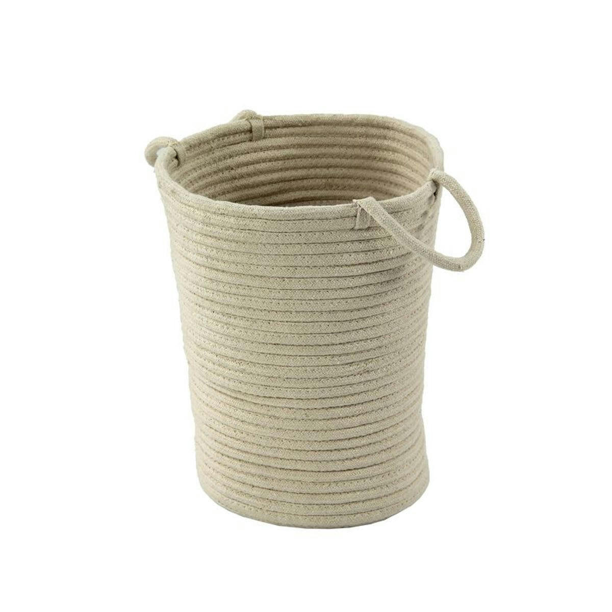 TAM - Panier en coton effet cordage écru 45x30x40