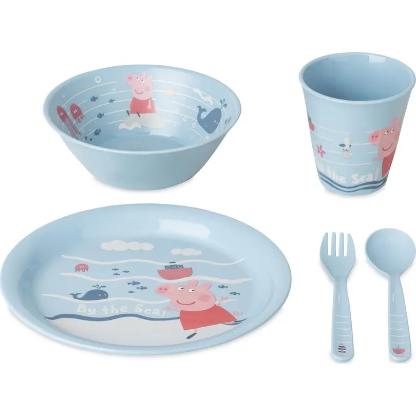 Kinder Geschirr-Set 4er-Set PEPPA PIG WAVES AT HOME