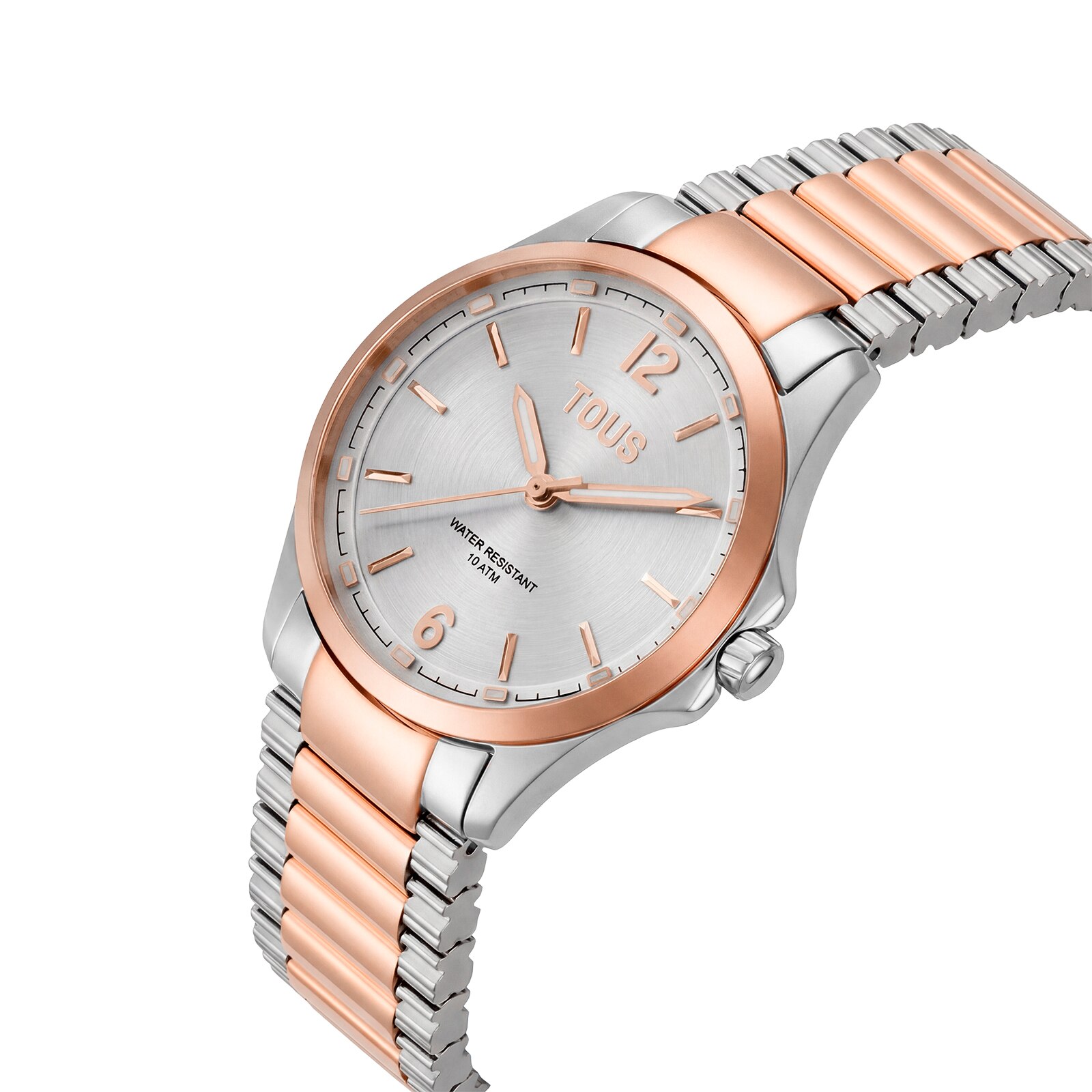 Reloj analógico con brazalete de acero y acero rosado DRIVE NEW