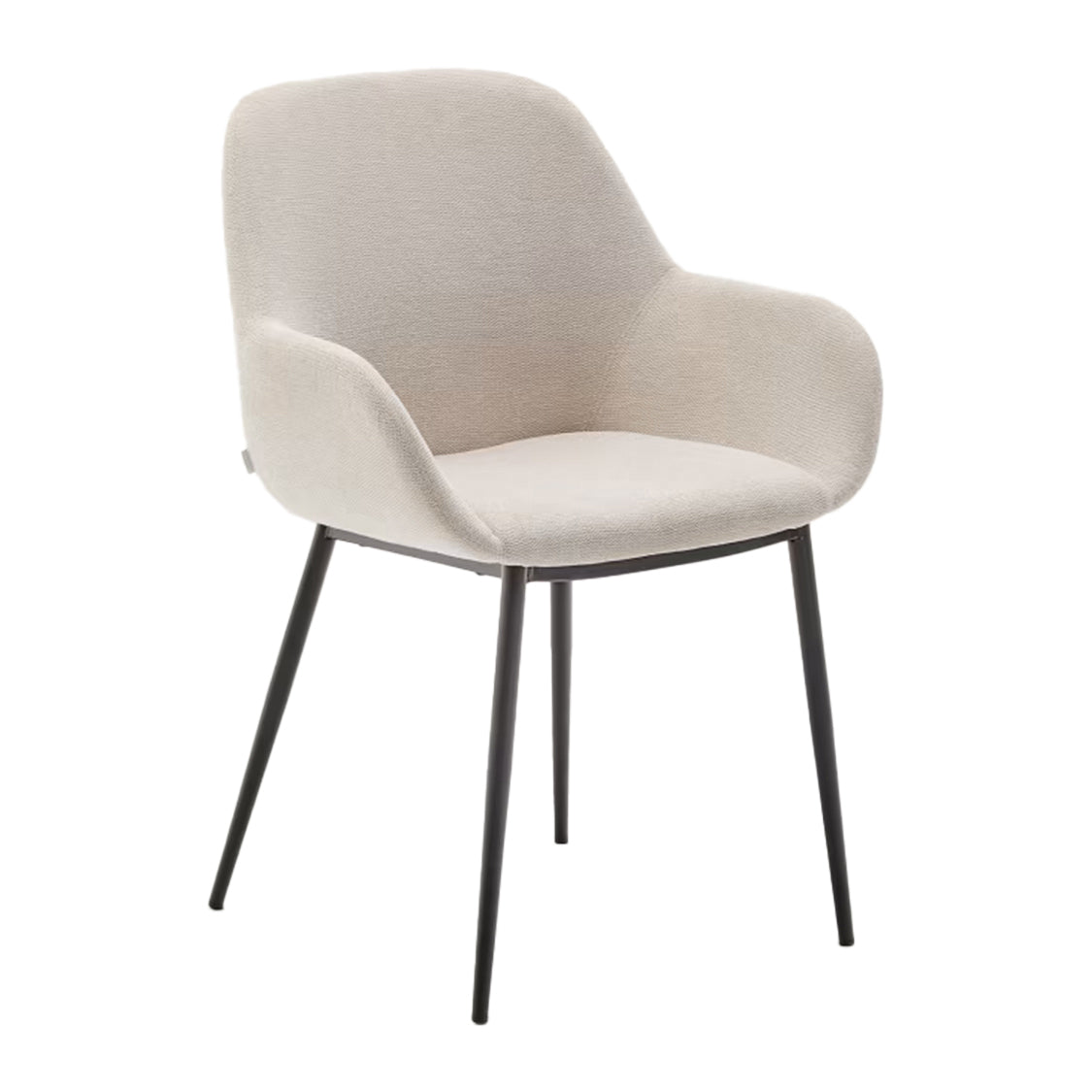 Kave Home Konna Eetkamerstoel - Beige / Zwart