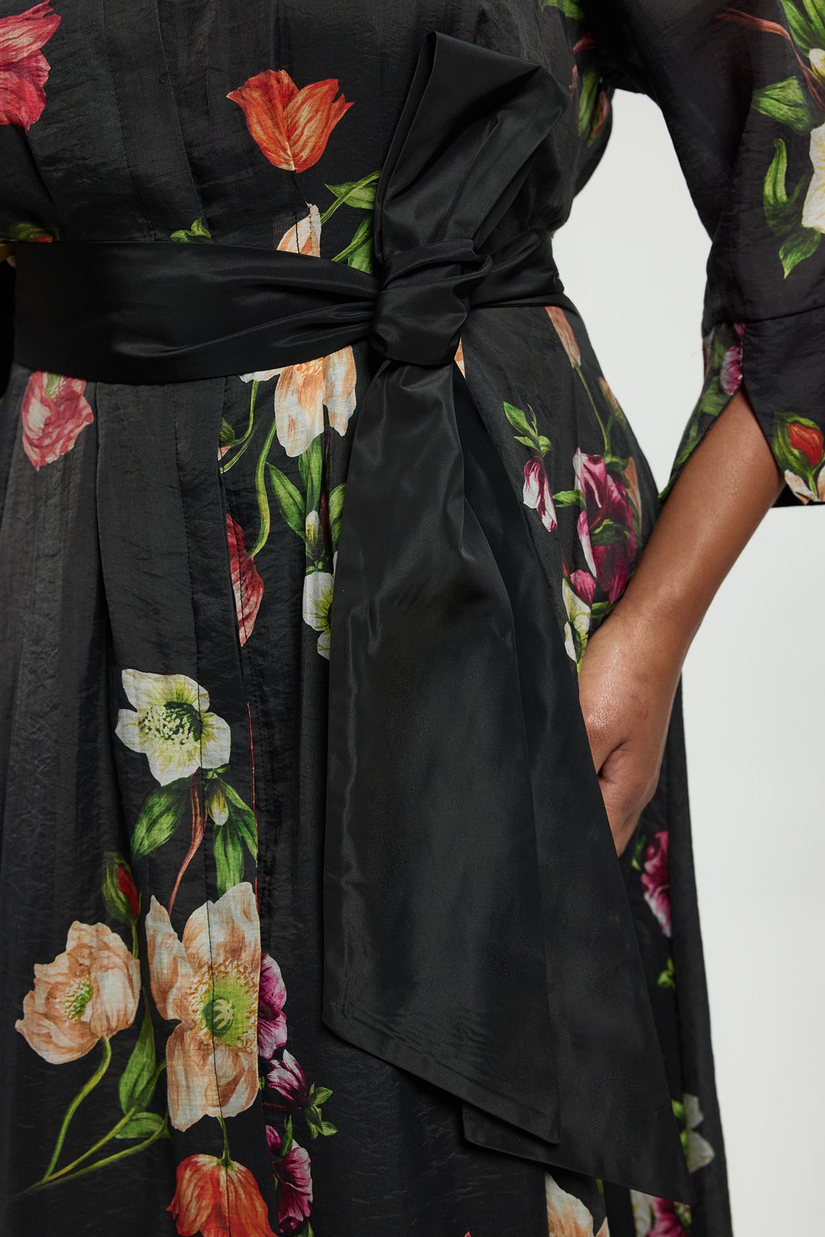 KarenMillen Plus Size Floral Woven Shirt Dress