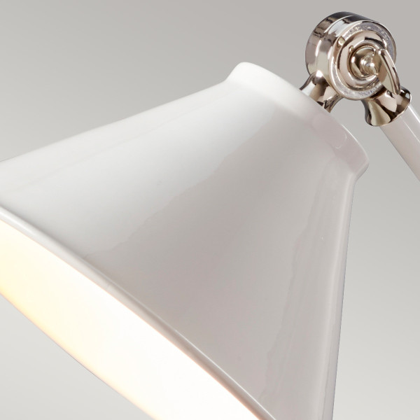 Lampka biurkowa retro nikiel Provence Element 1xE27x60W wys:52cm Elstead