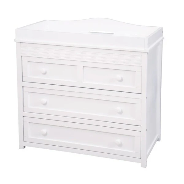 Mikaila Ariel II Two-drawer Baby Changer Dresser White