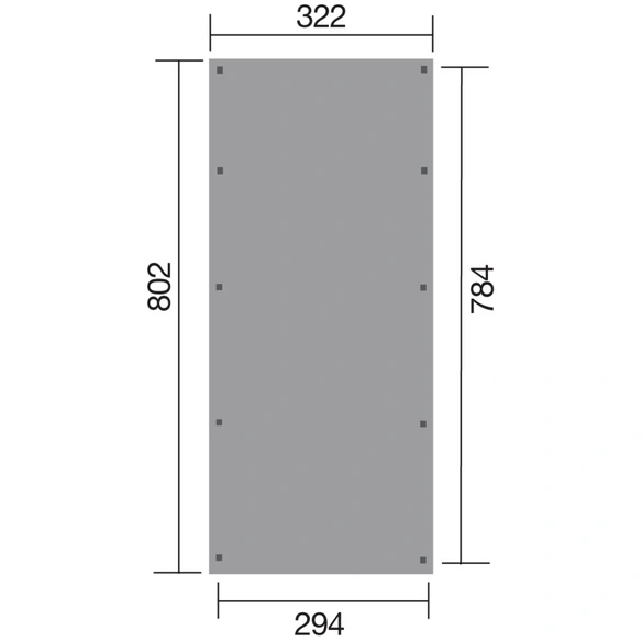 Einzelcarport »617«, Gr. 3, Flachdach, europäische Kiefer, kesseldruckimprägniert