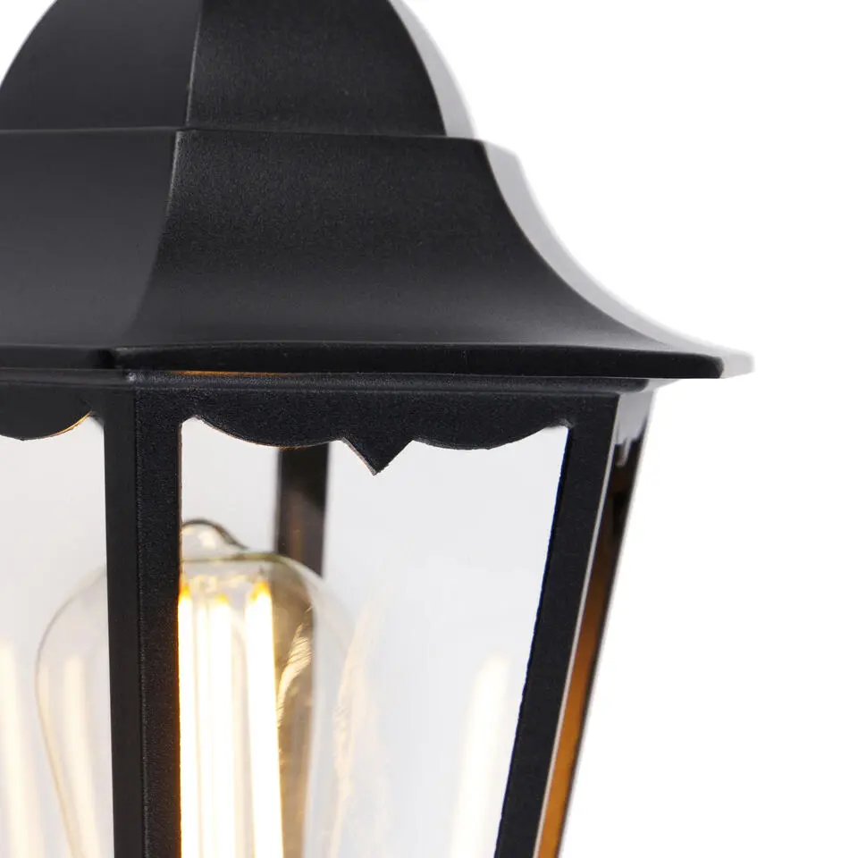 Qazqa wandlamp met bewegingssensor havana zwart e27