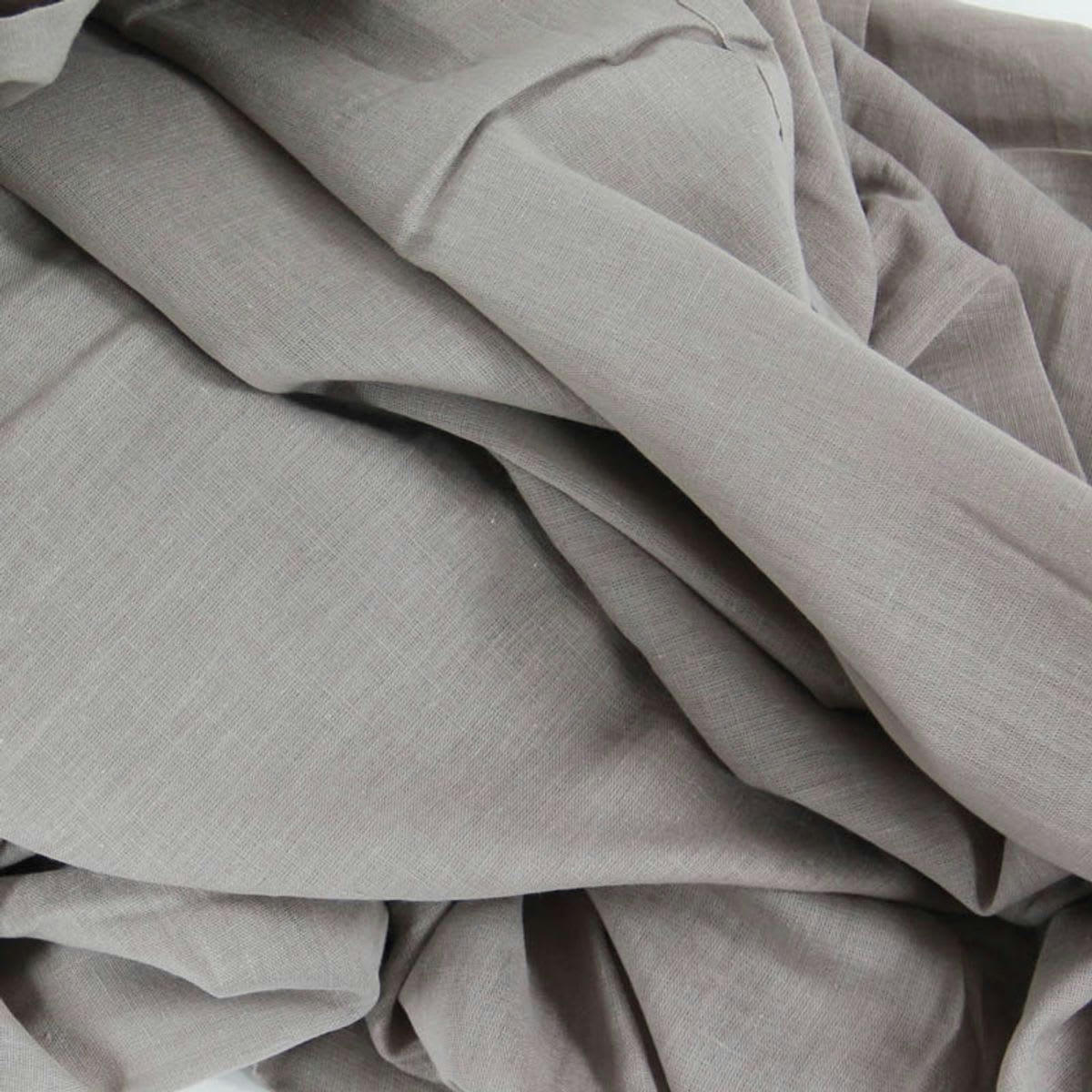 CANDICE - Voilage XXL en coton beige 140x300