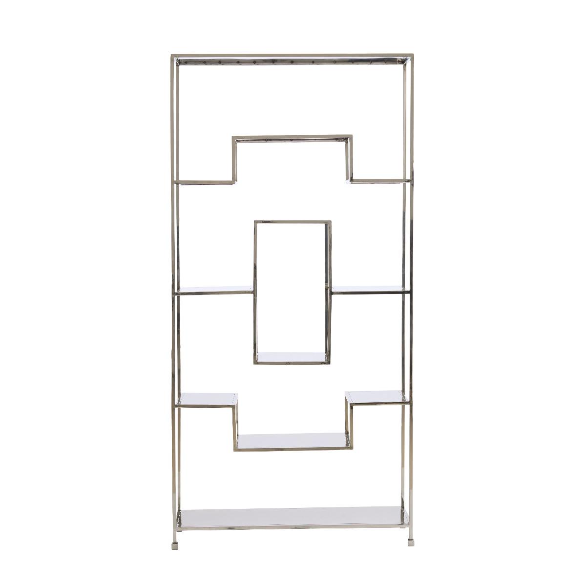 Light & Living - Rezina stellingkast 100x30x205 cm - nikkel
