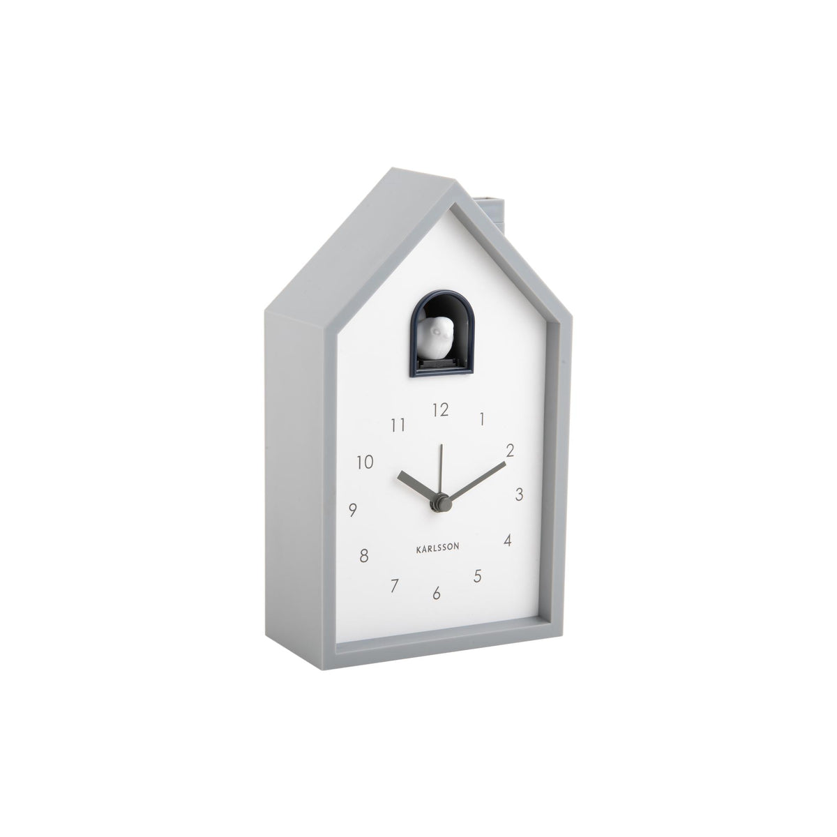 Karlsson wekker Modern Cuckoo - grijs - 12x6x20cm