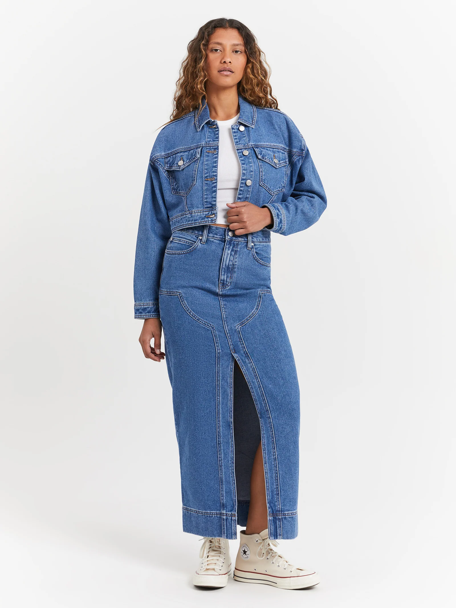 Carrie Cropped Trucker Jacket