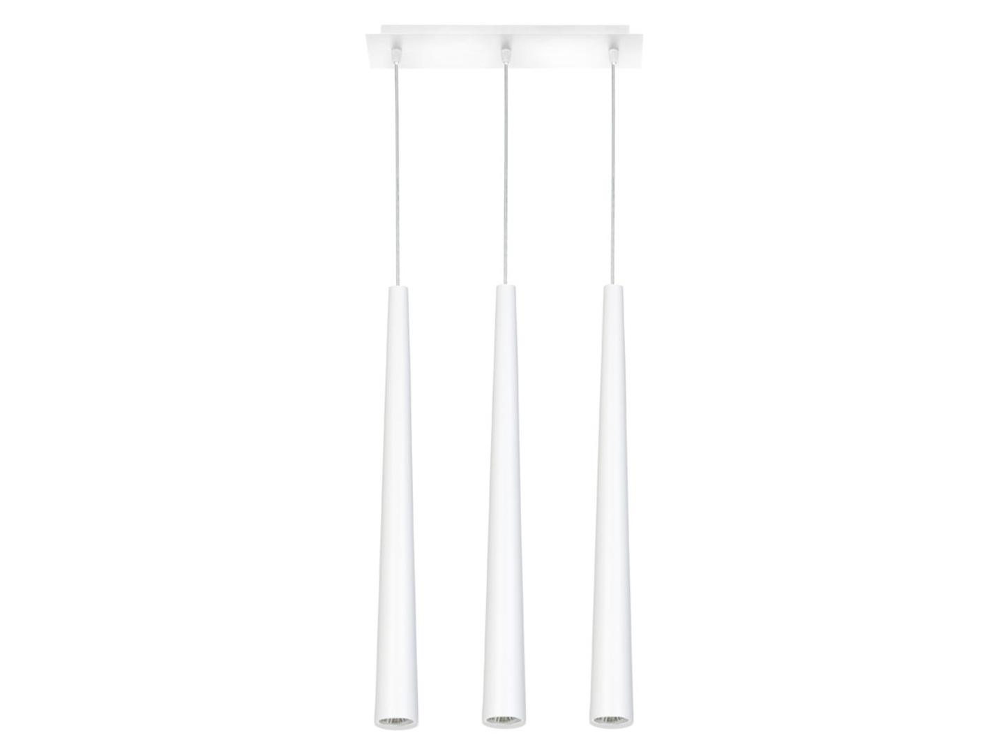 Lampa wisząca Quebeck White 3-punktowa aluminiowa biała