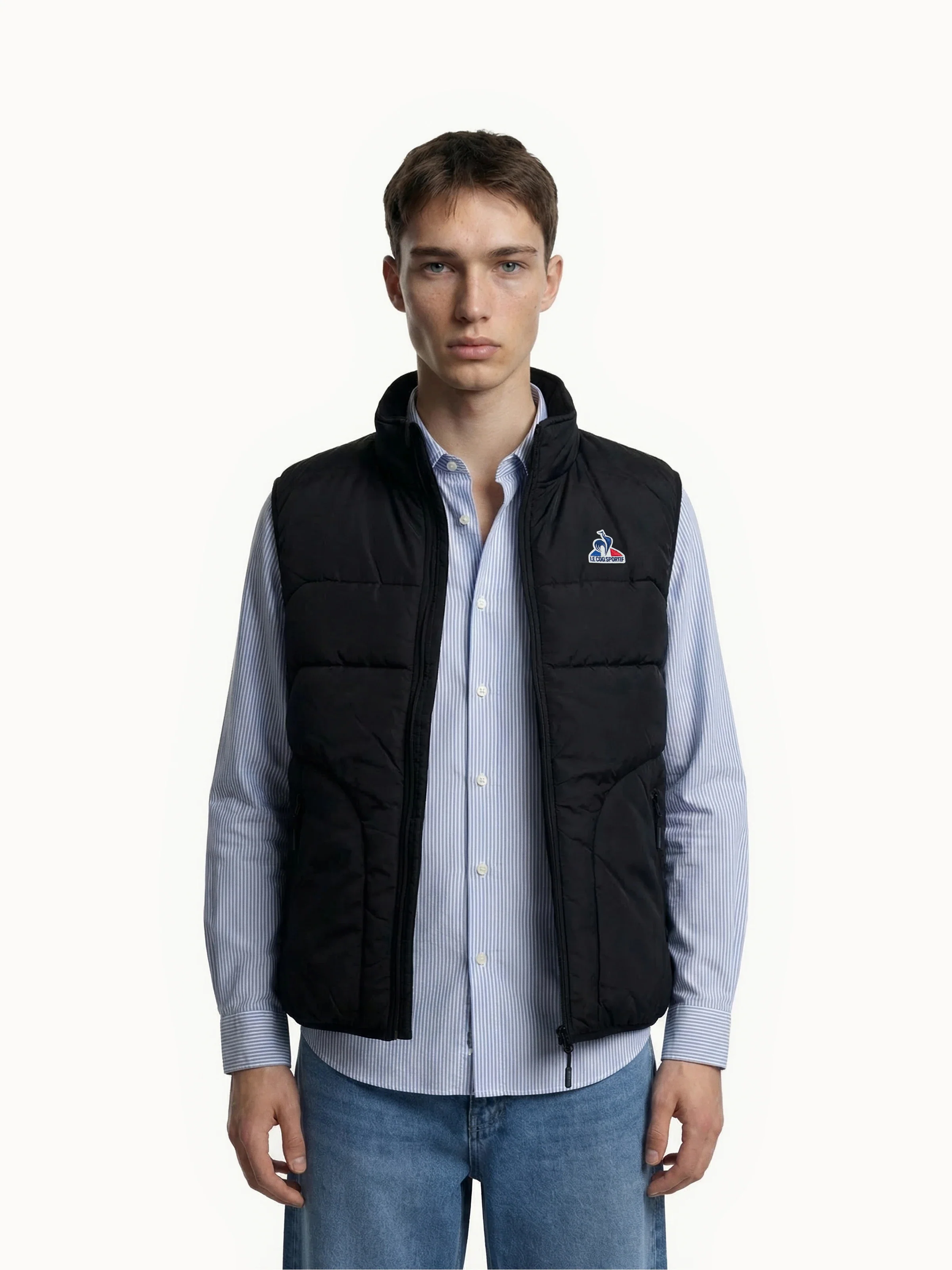 Doudoune sans manches Essentiel déperlante avec badge logo brodé