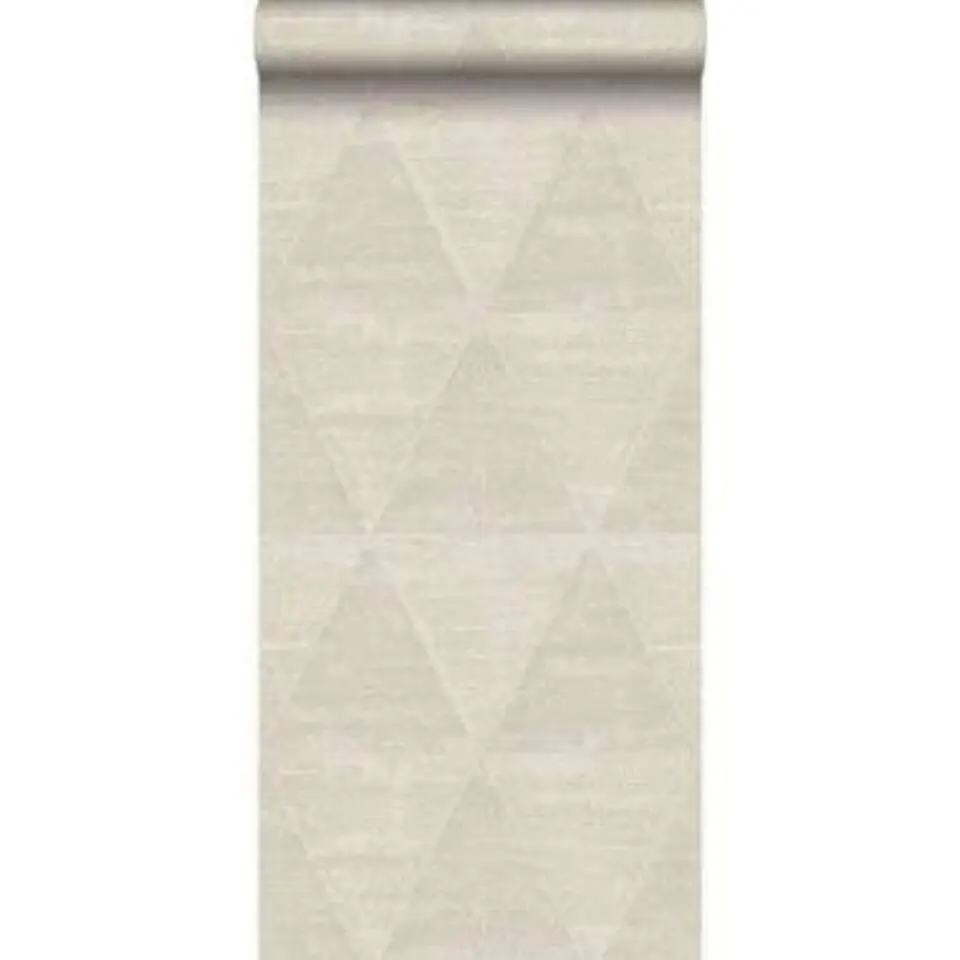 Origin behang - metalen driehoeken - beige - 53 cm x 10.05 m