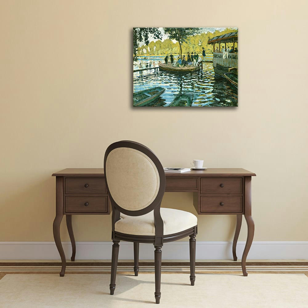 - Tableau impression sur toile La Grenouillère Claude Monet 80x100cm