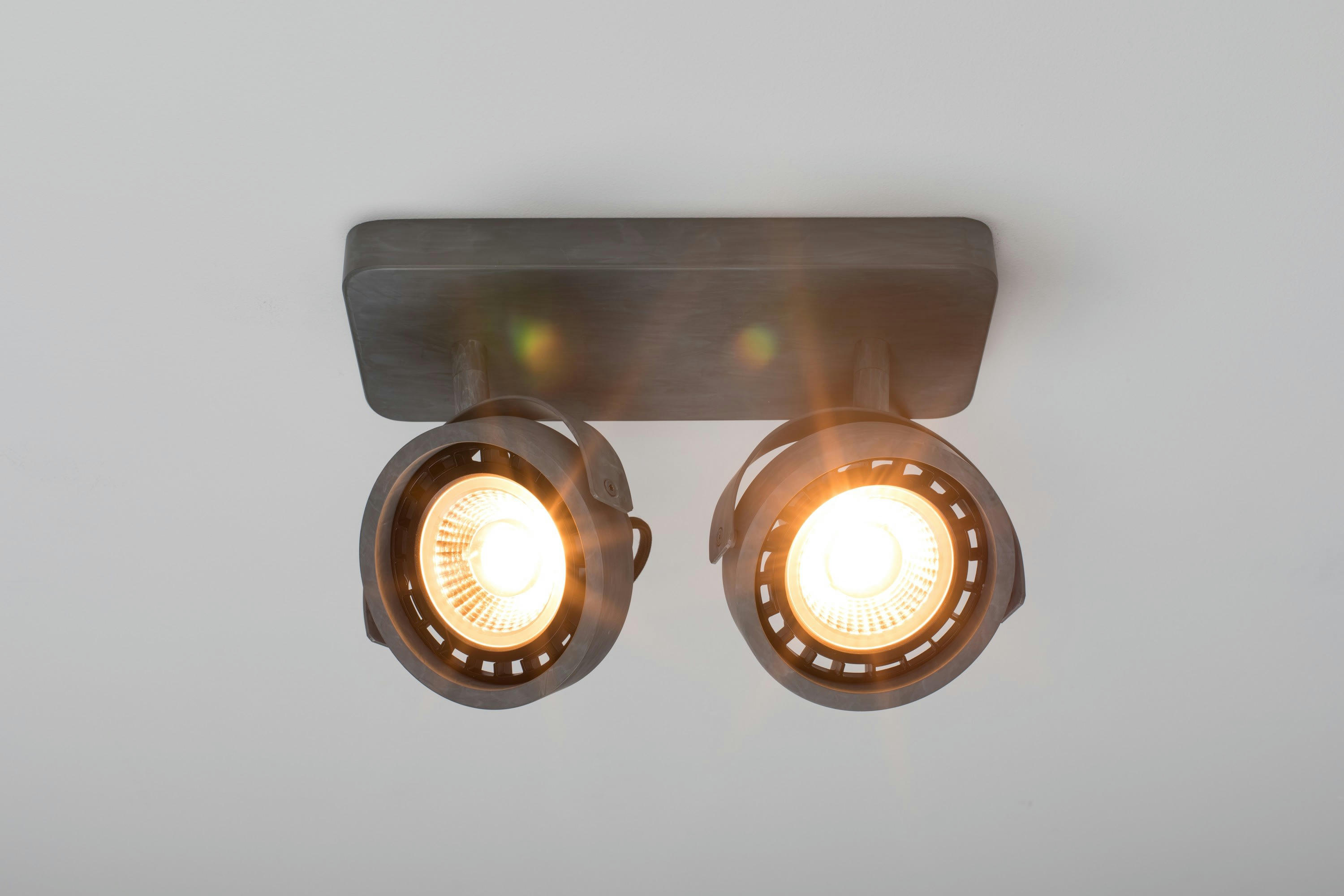 DICE - Double spot en métal argenté