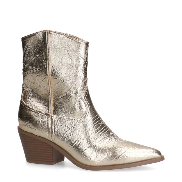 Gouden metallic cowboylaarsjes