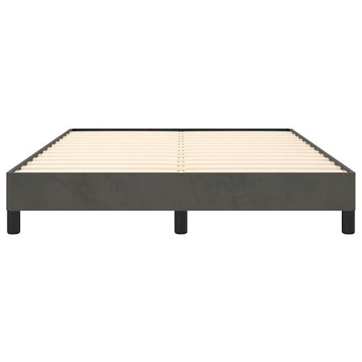 NNEVL Bed Frame Dark Grey 137x187 cm Double Velvet