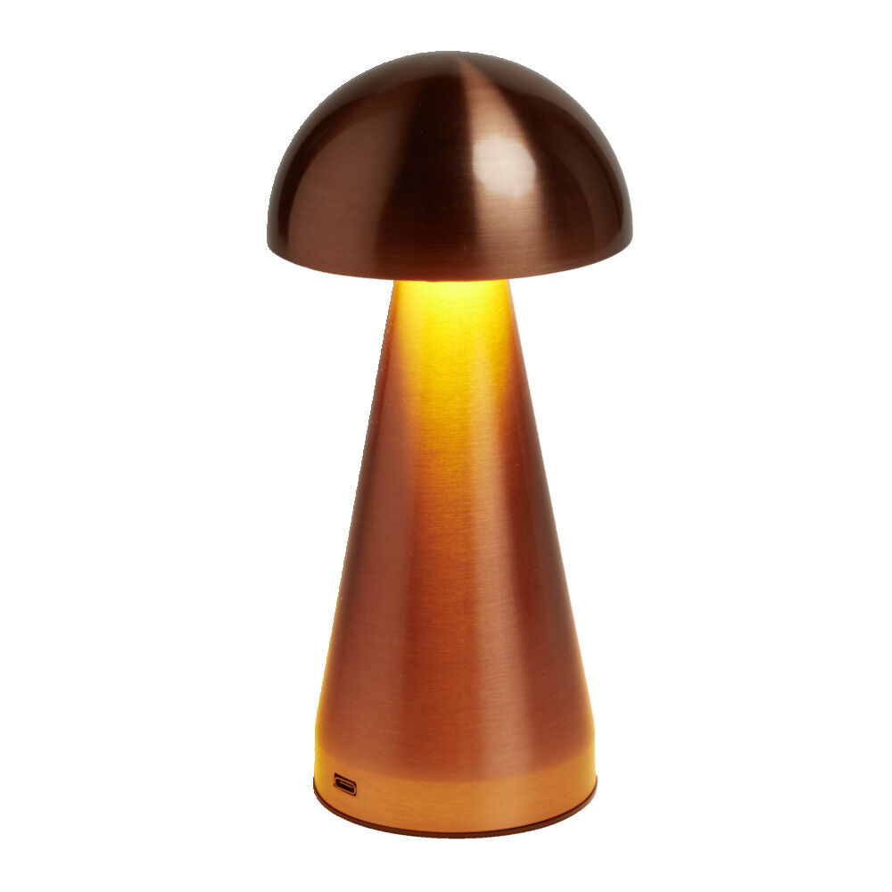 Lampe de table Roundi USB tactile orange Ø9,5xH22,5cm