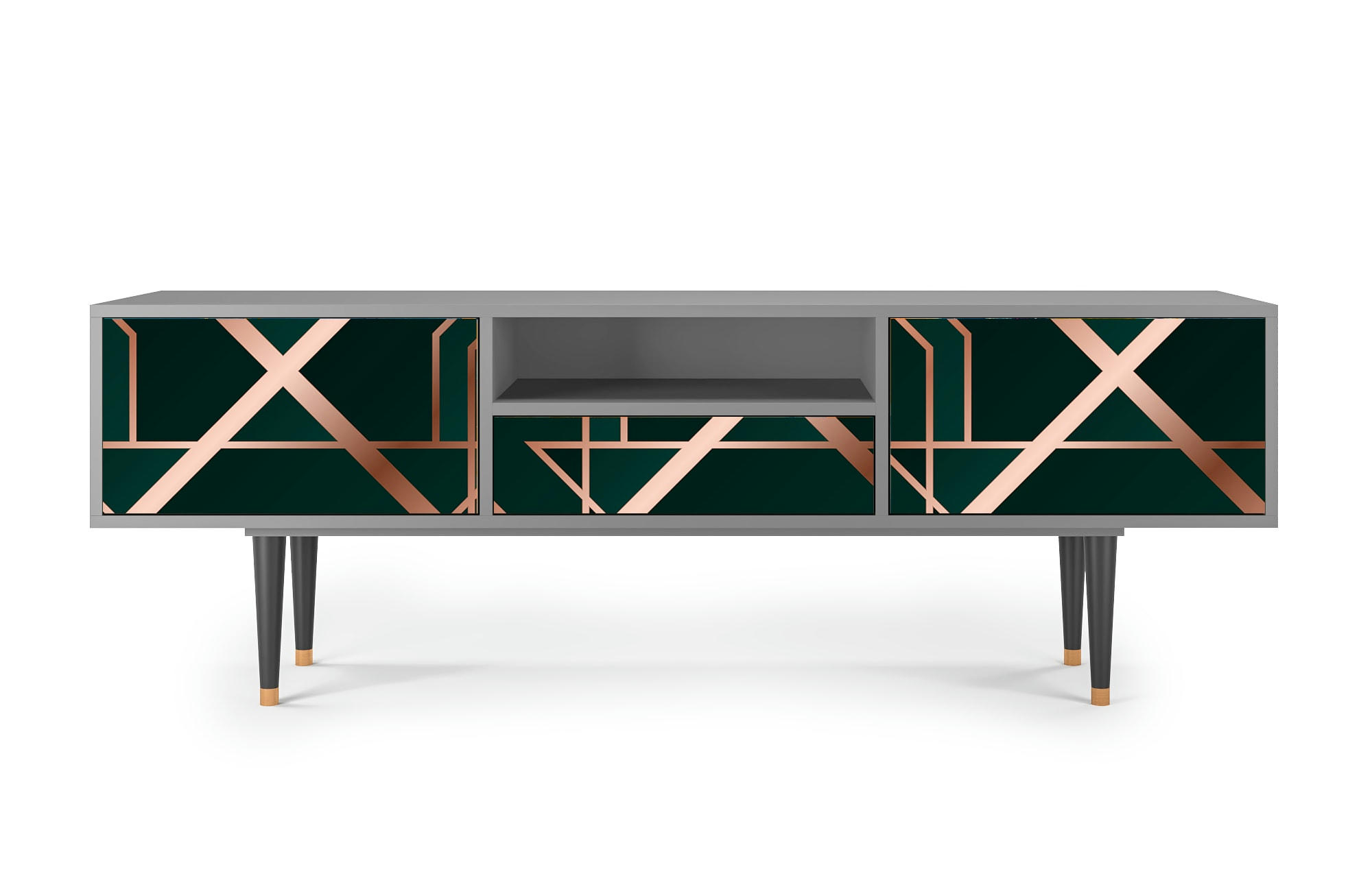 EMERALD GATSBY - Meuble TV  vert 1 tiroir et 2 portes L 170 cm
