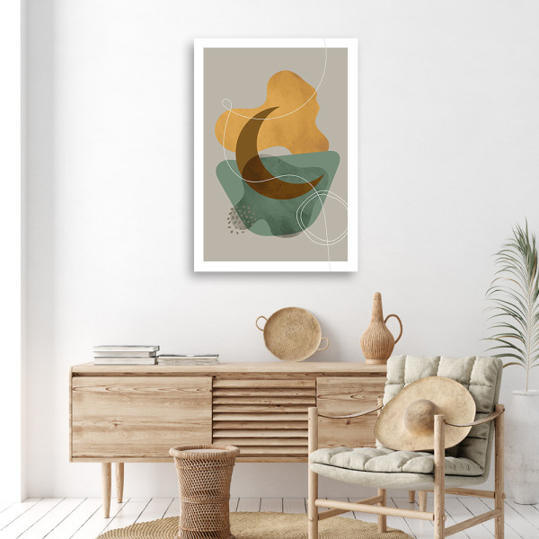 Feeby Obraz na płótnie, Sierp księżyca boho 40x60