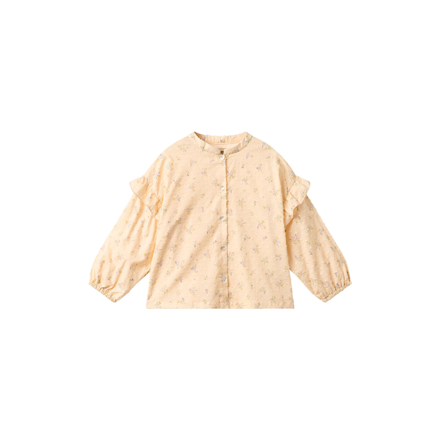 Shirt Gerda, barely apricot flowers
