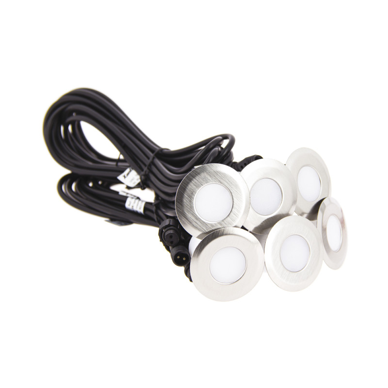 Spot extérieur LED à encastrer Ø 4 x 3,5 cm 1 W 6 pièces XANLITE