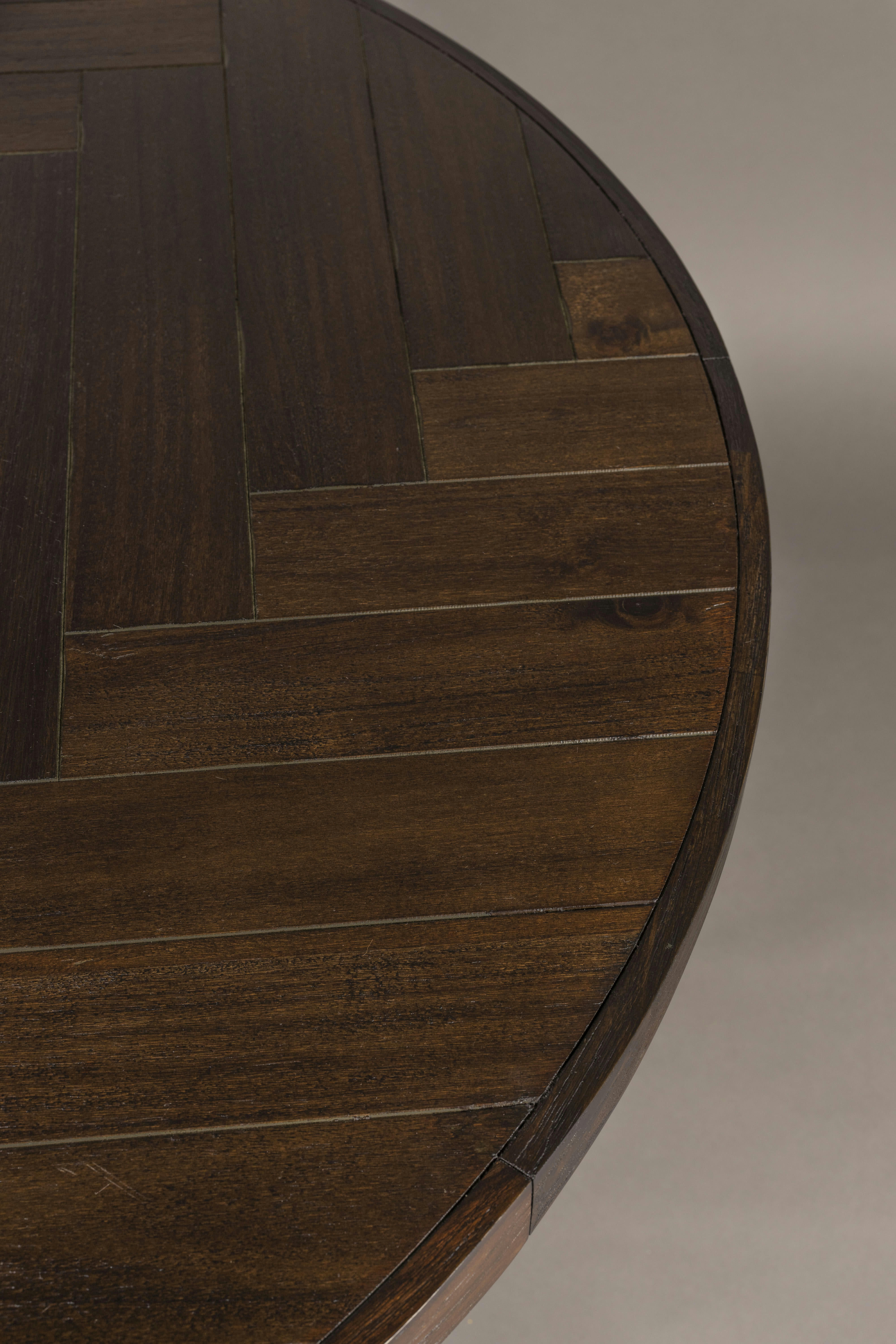 CLASS - Table ronde 6 places en bois marron