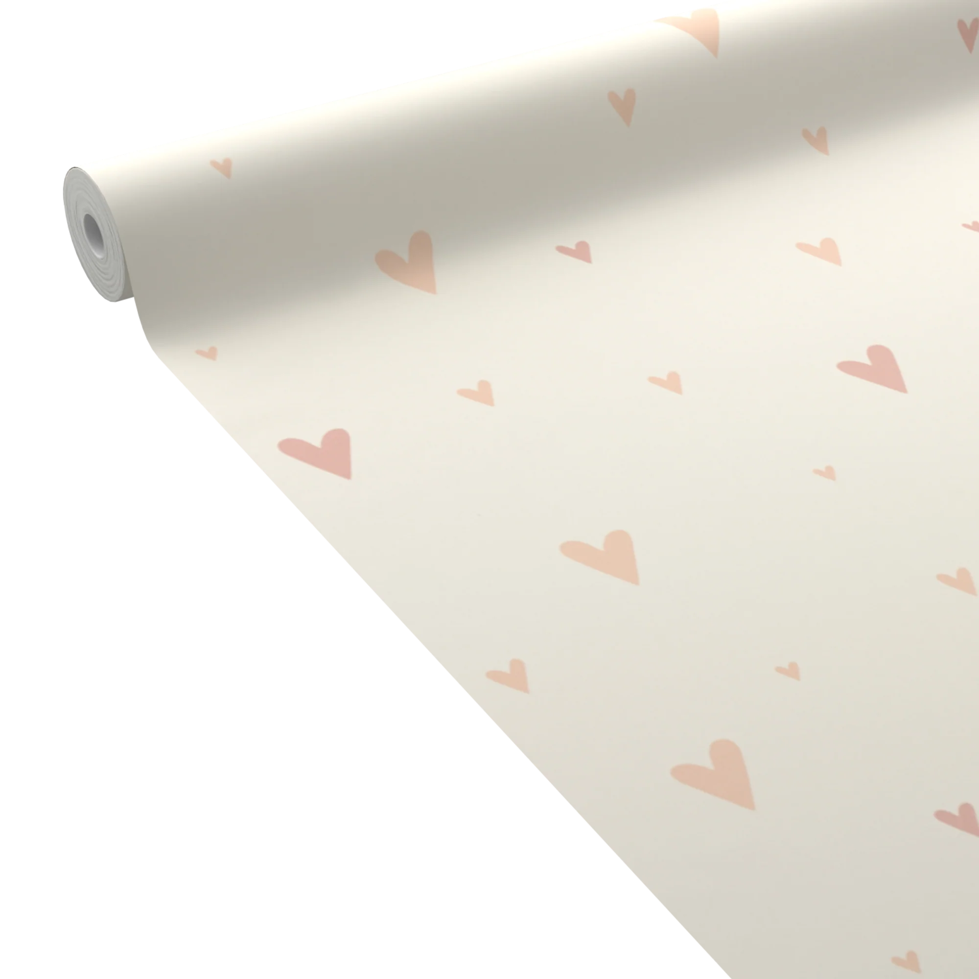 4MURS Papier peint intissé HEARTS vieux rose et beige rosé