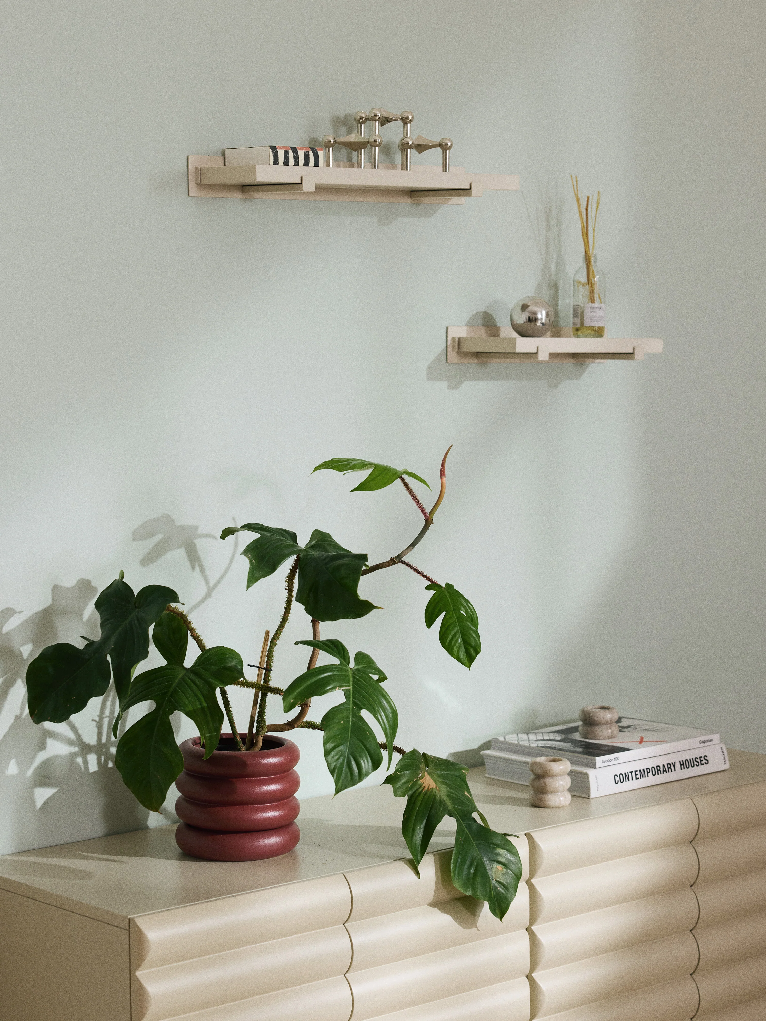 Kleiner Blumentopf Rudi mit Unterteller, H 16 cm