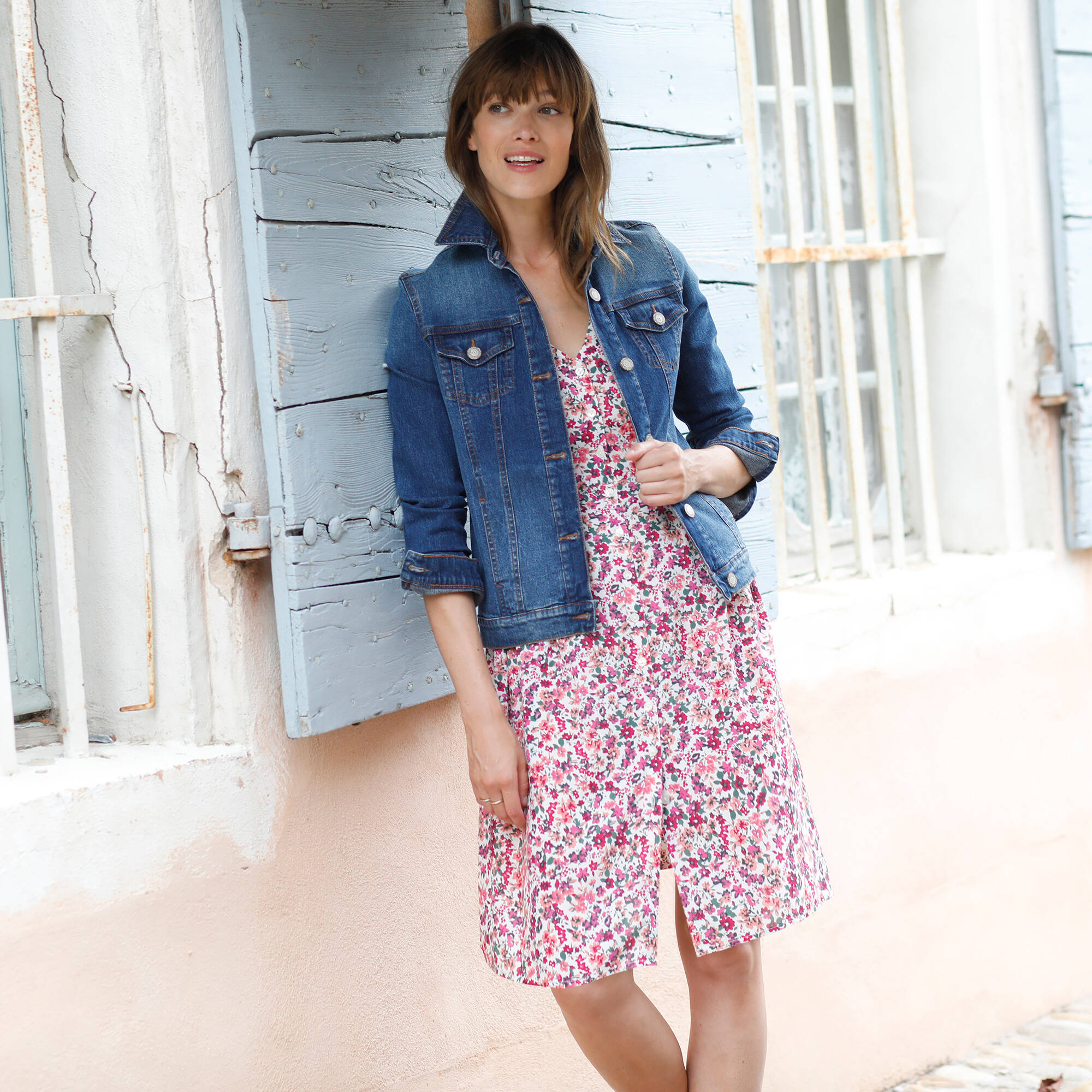 Veste boutonnée en jean