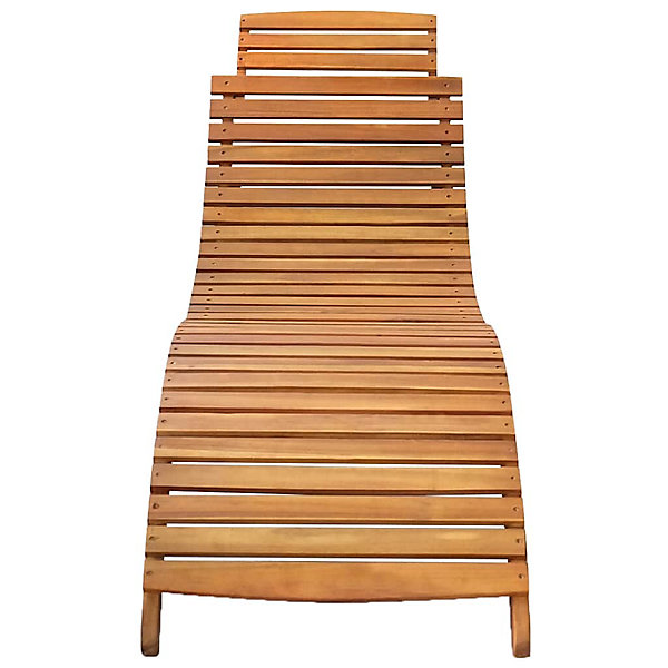 Chaise longue de jardin avec coussin Bois d'acacia solide vidaXL